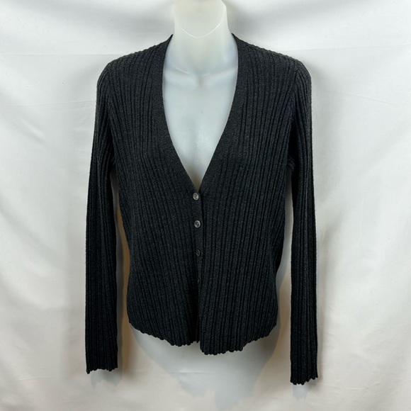 Eileen Fisher Sweaters - Eileen Fisher Gray 100% Merino Wool Lightweight Cardigan Sweater Size XS‎